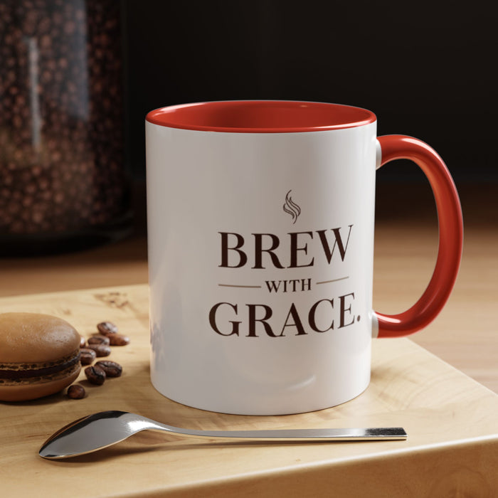 Brew With Grace Accent Coffee Mug — 11/15oz