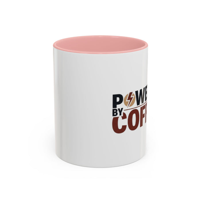 Coffee Mug - "Powered by Coffee" Accent Ceramic Mug (11oz & 15oz)