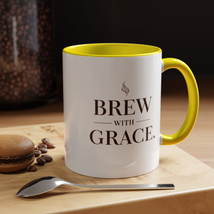 Brew With Grace Accent Coffee Mug — 11/15oz