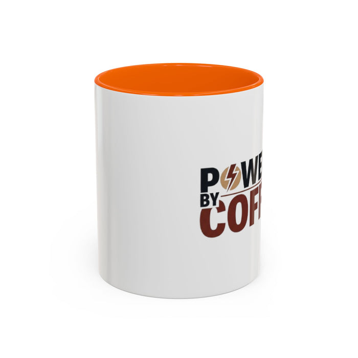 Coffee Mug - "Powered by Coffee" Accent Ceramic Mug (11oz & 15oz)
