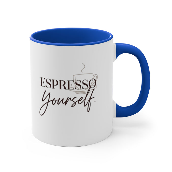 Accent Mug — Elegant "Especially For You" Script Gift Mug (Blue Interior)