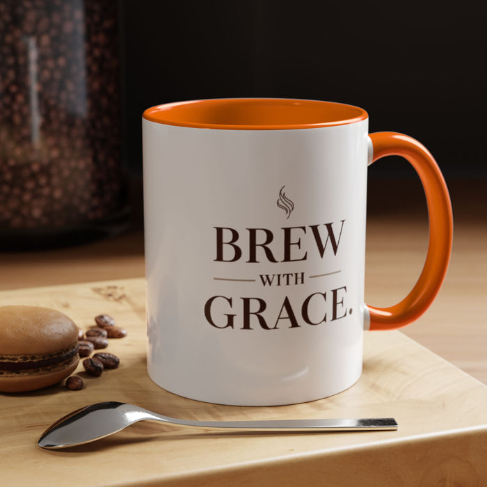 Brew With Grace Accent Coffee Mug — 11/15oz
