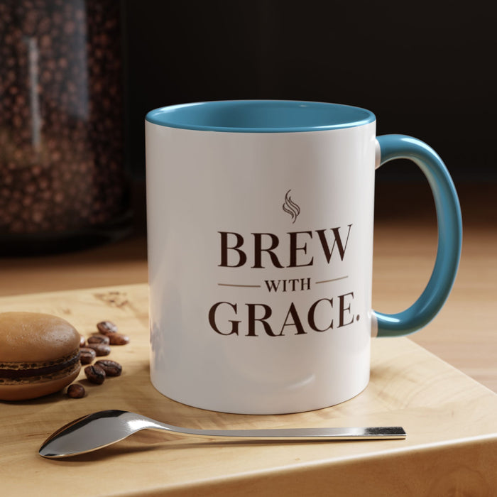 Brew With Grace Accent Coffee Mug — 11/15oz