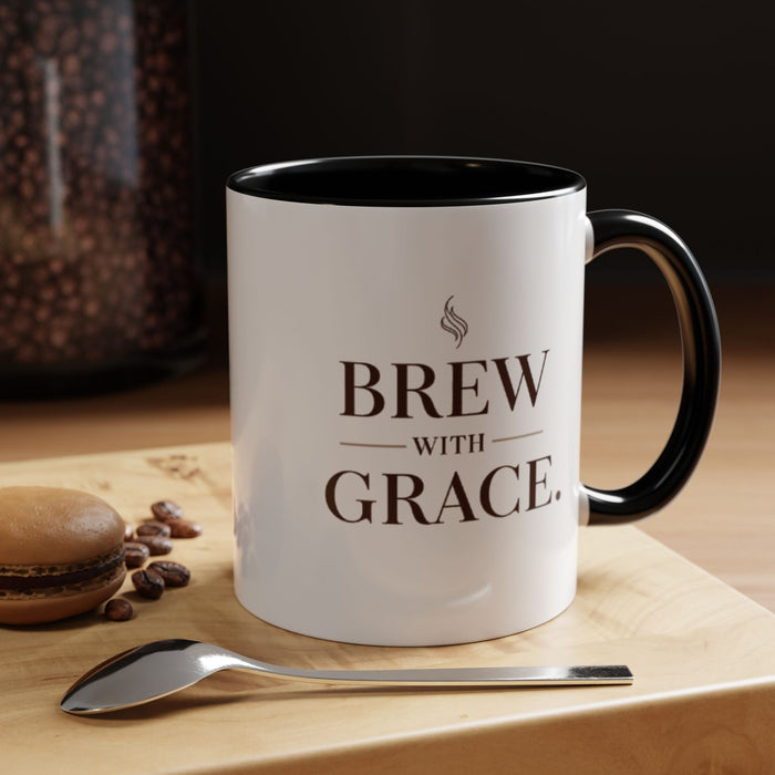 Brew With Grace Accent Coffee Mug — 11/15oz