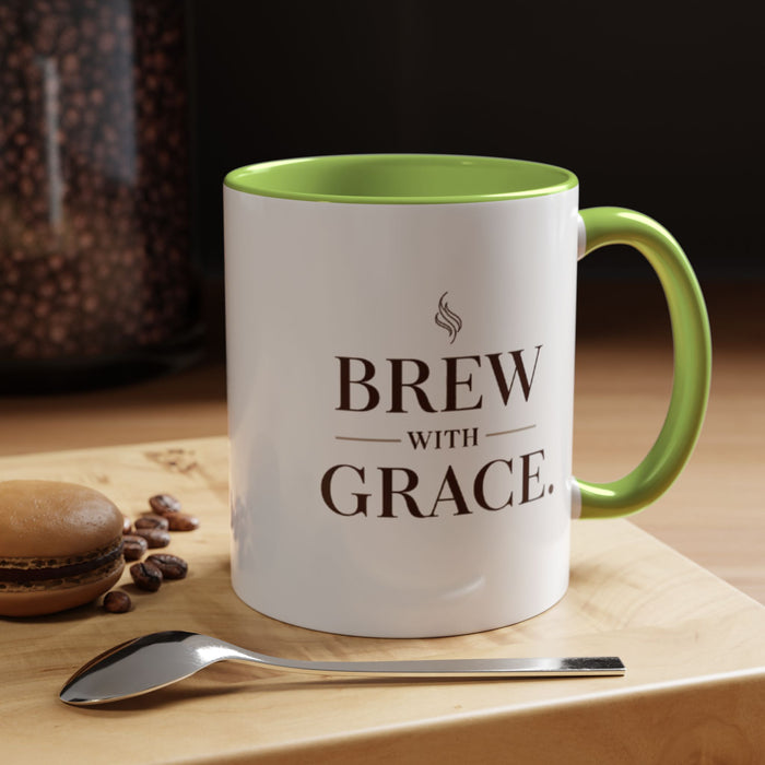 Brew With Grace Accent Coffee Mug — 11/15oz
