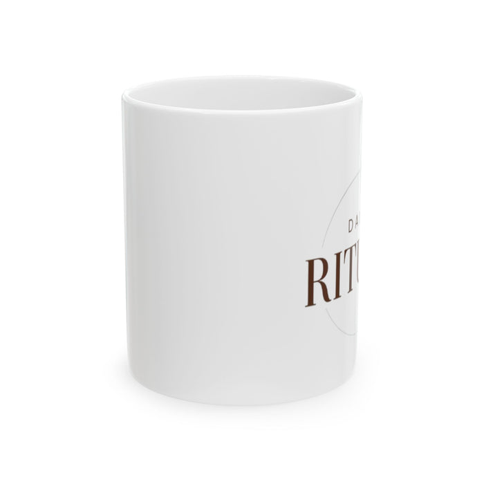Ritual Coffee Ceramic Mug – Minimal Brown Script, 11oz & 15oz